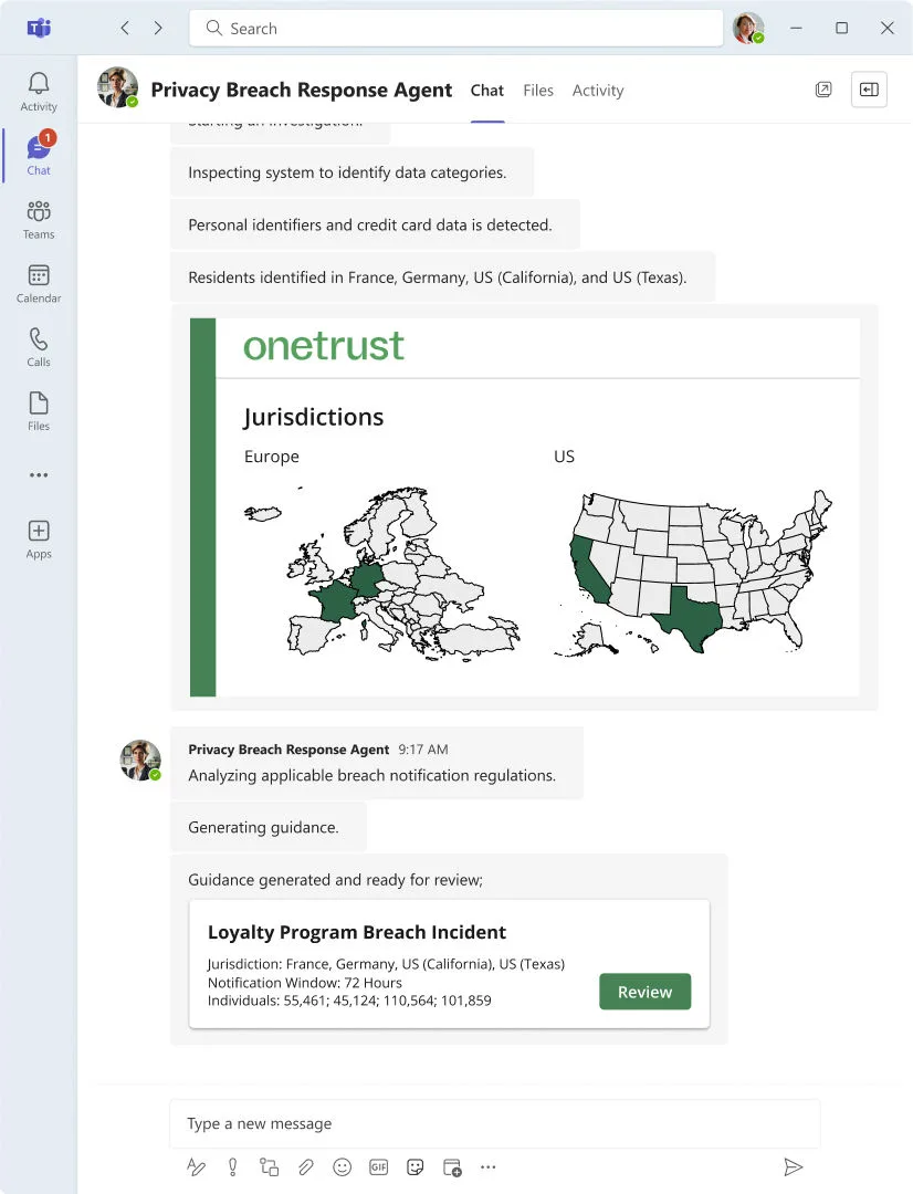 Screenshot of the Incident Detail screen integrated with Microsoft Copilot