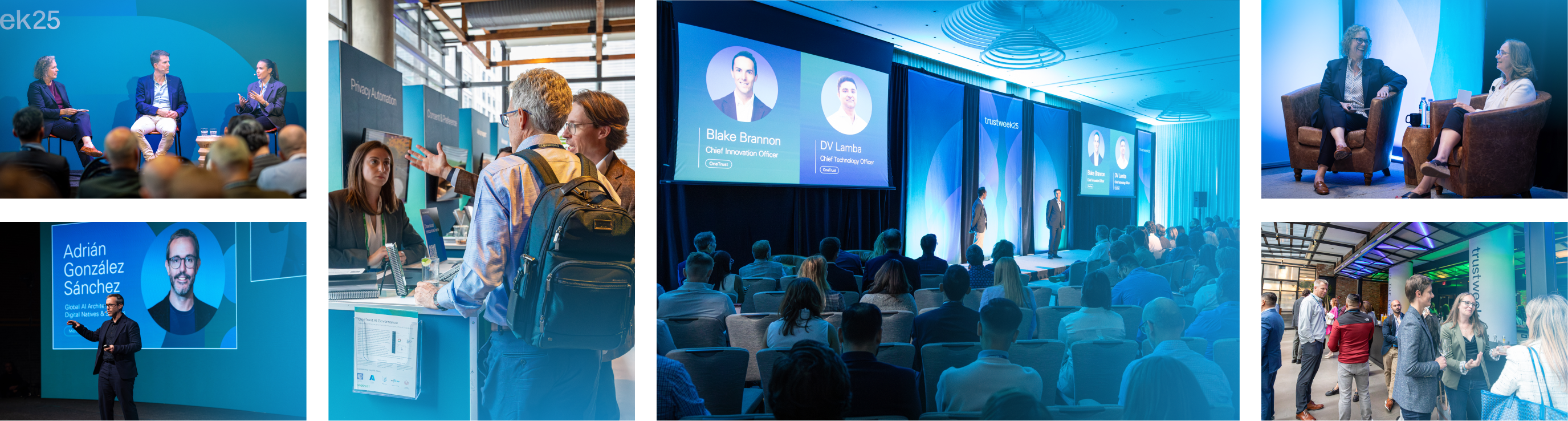 collage of photos from all three trustweek events 